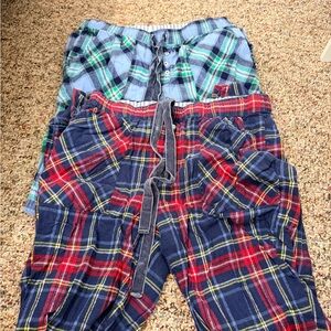 Aerie Plaid Pajama Pants Set - Blue and Red